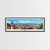 Pancevo Serbia Wall Art, Panoramic Travel Poster, Panoramic Framed Canvas Print, City Wall Art, Wall Hanging Home Decor, Travel Art