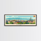 Sabadell Spain Travel Print Wall Art, Panoramic City Art, Travel Art, Wall Decor, Vacation Gift, Framed Canvas Print Or Metal Art