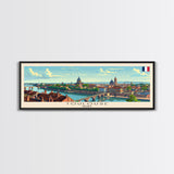 Toulouse Franc Wall Art, Panoramic Travel Poster, Panoramic Framed Canvas Print, City Wall Art, Wall Hanging Home Decor, Travel Art