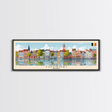 Tournai Belgium Travel Print Wall Art, Panoramic City Art, Travel Art, Wall Decor, Vacation Gift, Framed Canvas Print Or Metal Art