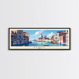 Venice Italy Travel Print Wall Art, Panoramic City Art, Travel Art, Wall Decor, Vacation Gift, Framed Canvas Print Or Metal Art