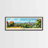 Zabrze Poland Wall Art, Panoramic Travel Poster, Panoramic Framed Canvas Print, City Wall Art, Wall Hanging Home Decor, Travel Art