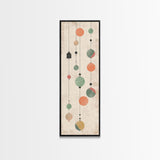 Abstract Hanging Lanterns On A Rustic Background – Framed Canvas Print With Skinny Art And Tall Art In Ukiyo-E Art And Japanese Style Art