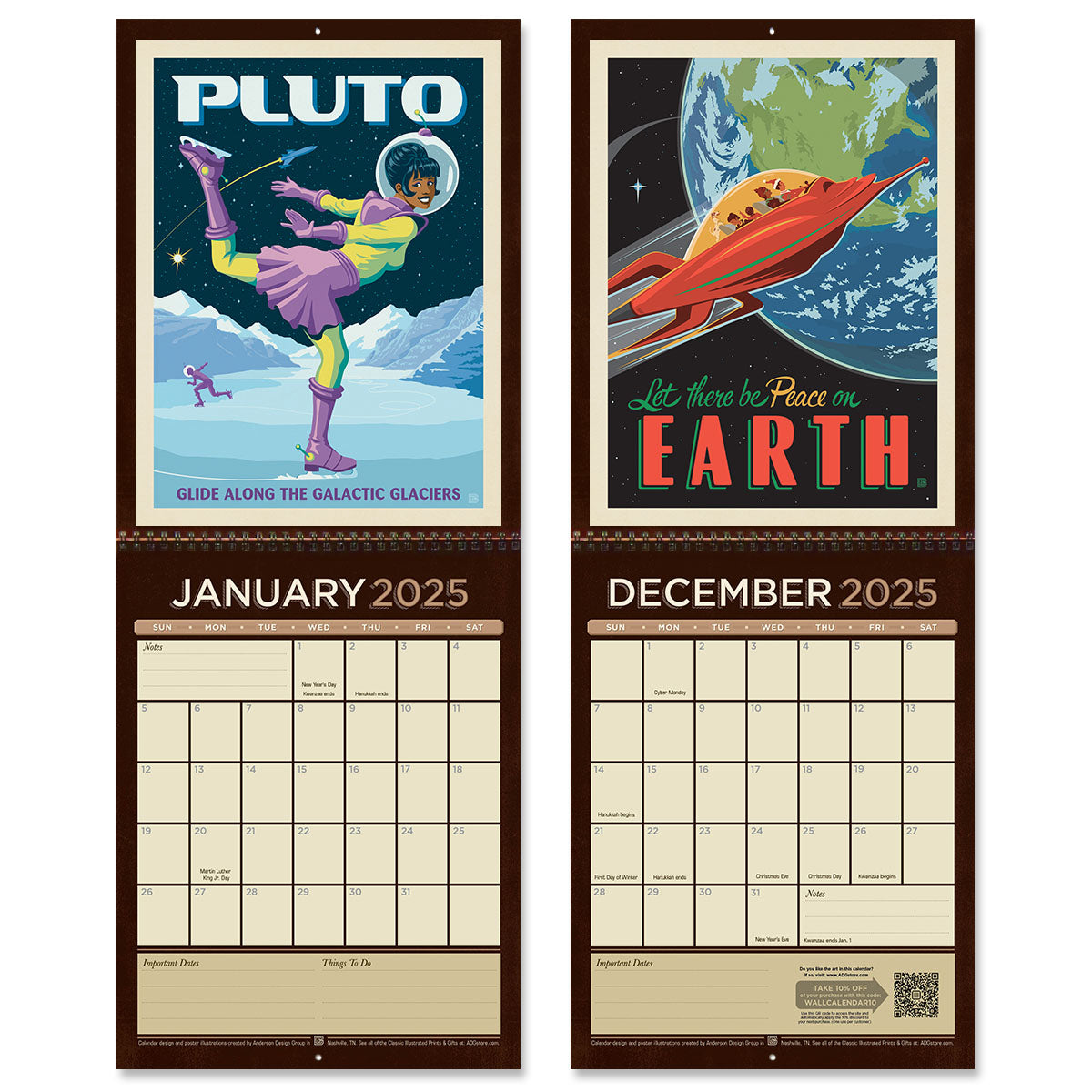 2025 Wall Calendar: Space Travel