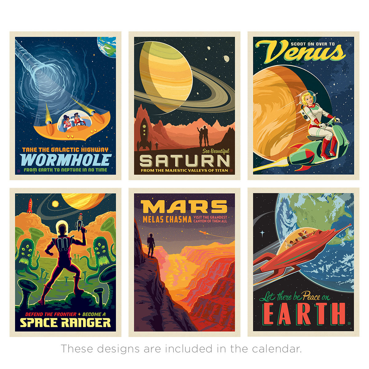 2025 Wall Calendar: Space Travel