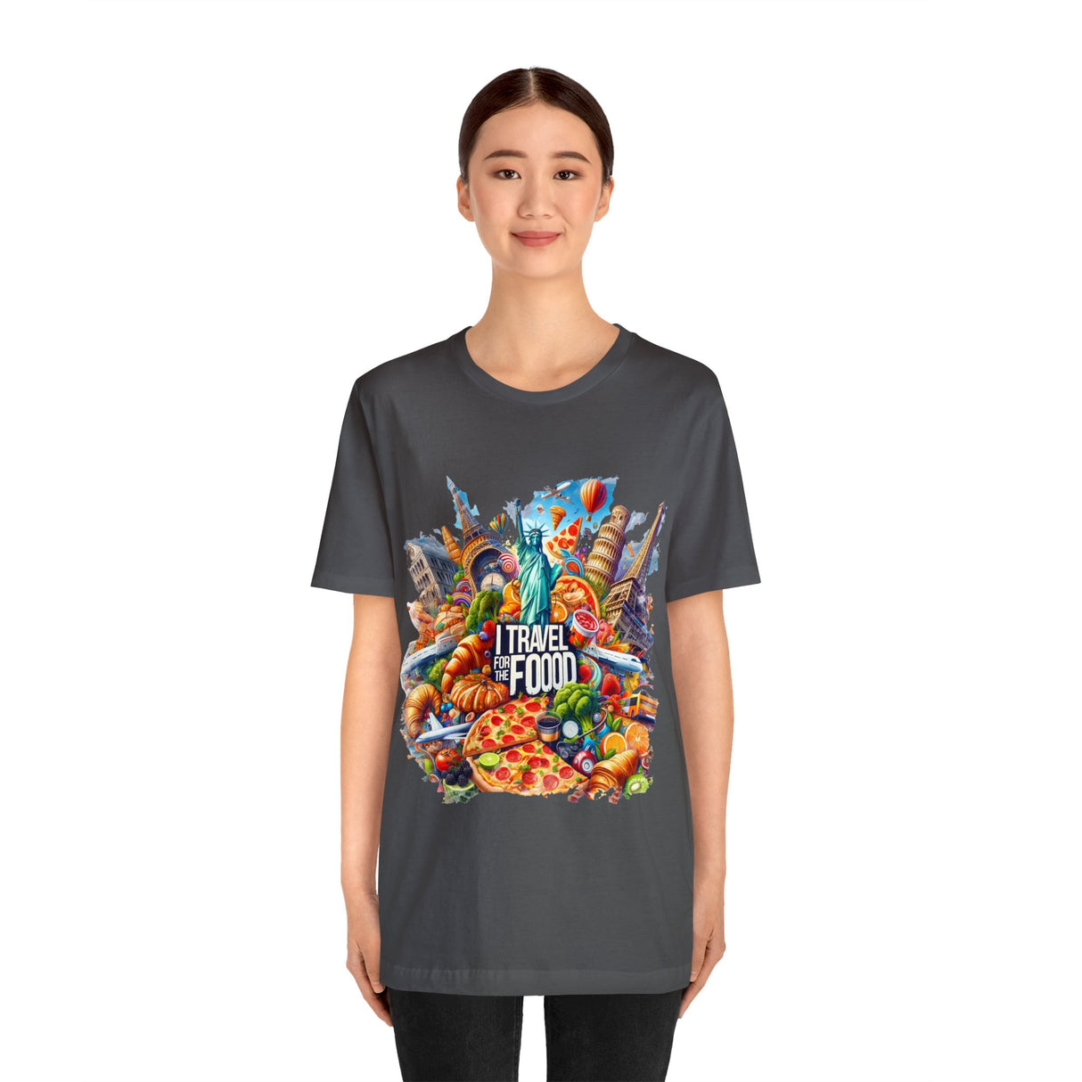 "I Travel for The Food" full color T-shirt