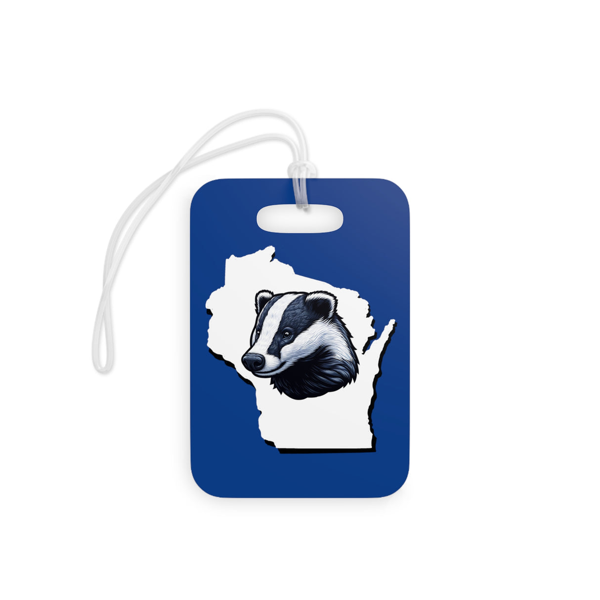 Wisconsin Badger / 1848 Captial Tag for Bags and Luggage - Blue