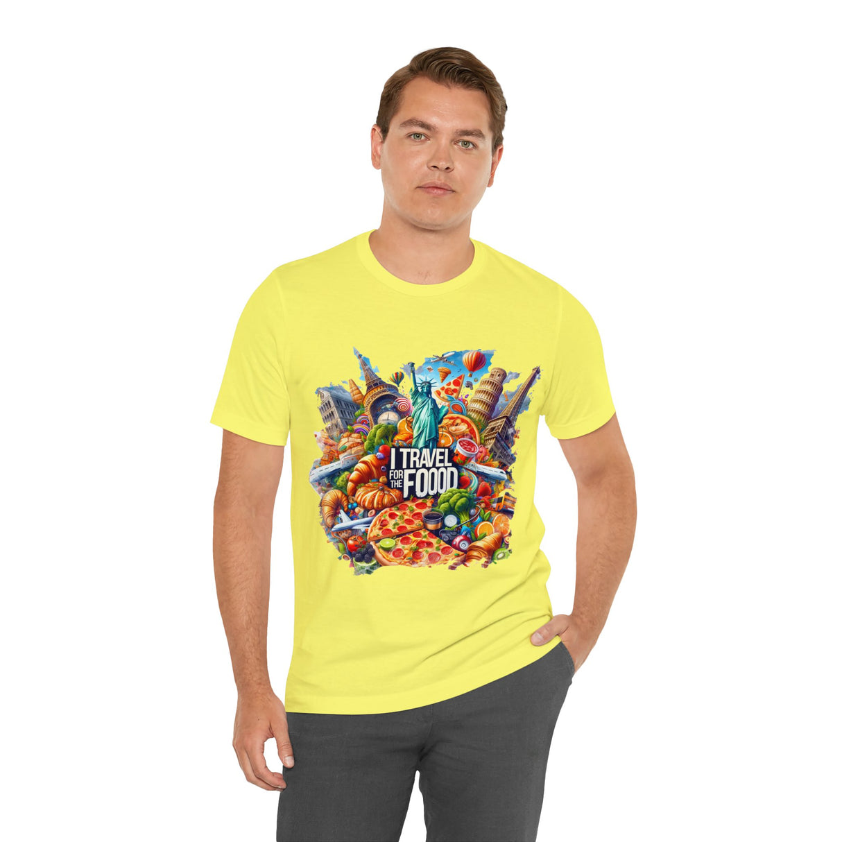 "I Travel for The Food" full color T-shirt