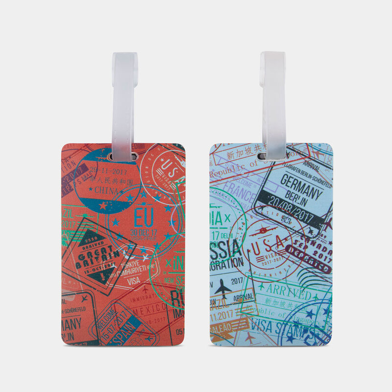 Set of 2 Travel Stamp Luggage Tags by Travelon (13450)