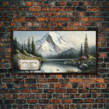 Sultan Mountain, Travel Poster Wall Art, Framed Canvas Print, American Mountains, Mountain Landscape Painting, Mountains of Colorado