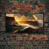 Cliffs and the sea, canvas print, ocean wall art