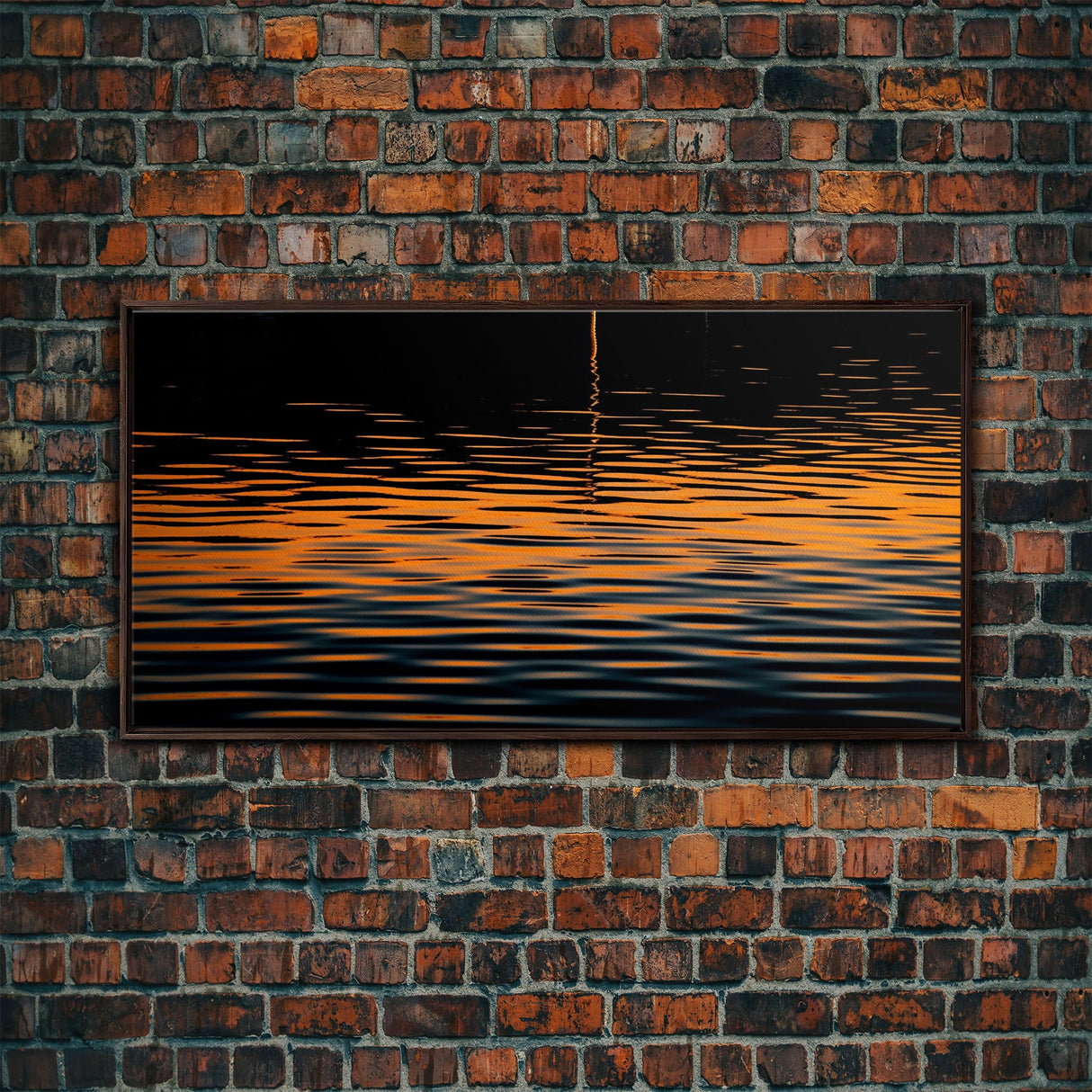 Abstract Wall Art, Ripples Art, Abstract Water Wall Decor, Vibrant Art, Panoramic Wall Decor, Canvas Print, Wall Art, Framed Canvas Art