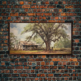 Abandoned House Wall Decor, Rural Wall Decor, Old Farm House Wall Decor, Panoramic Wall Decor, Canvas Print, Wall Art, Framed Canvas Art