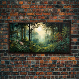 Forest Wall Art, Trees Wall Print, Jungle Wall Art, Panoramic Art, Wall Art, Canvas Art, Landscape Art, Dorm Room Art, Office Decor, Prints