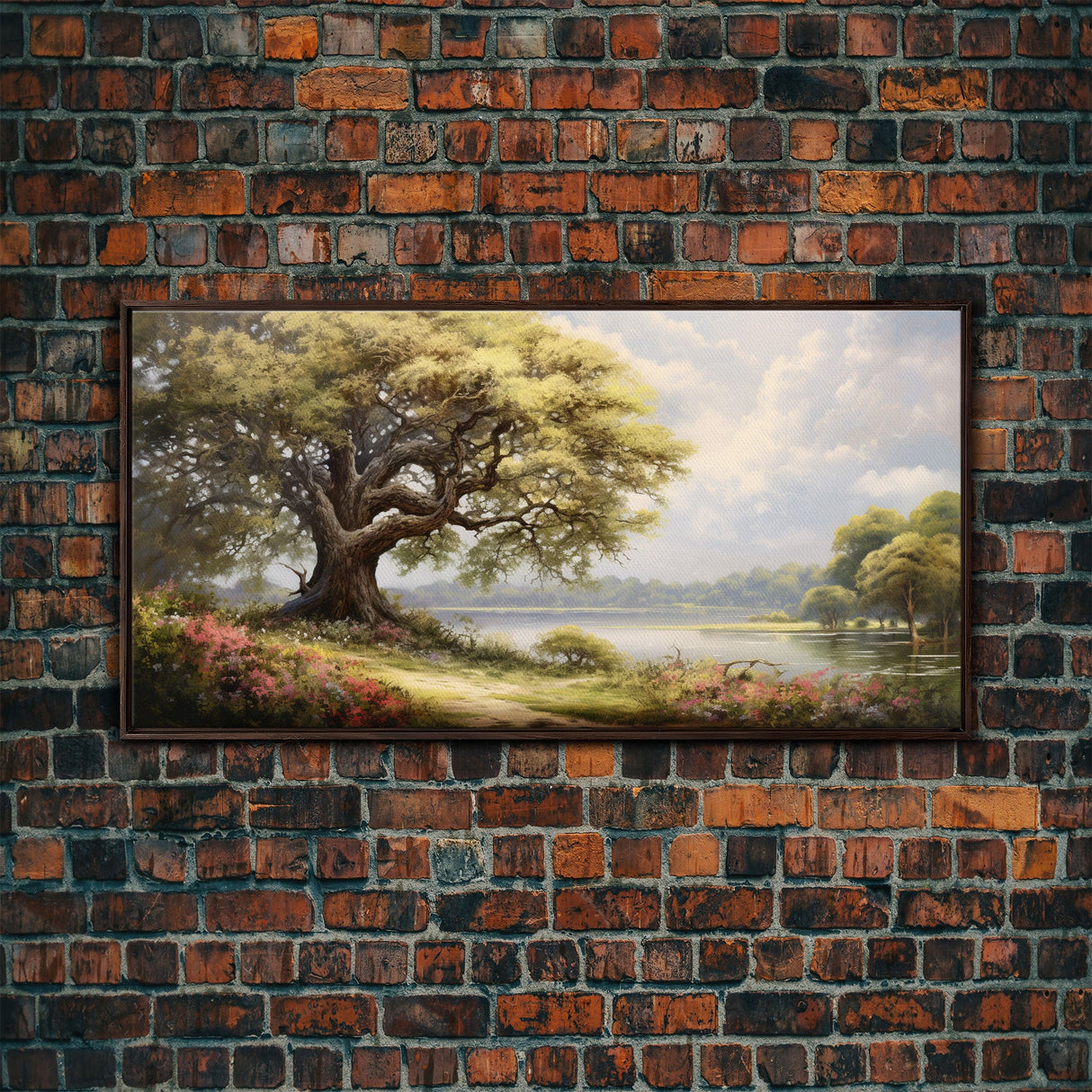 Lake Wall Art, Tree Art, Nature Landscape Wall Art, Panoramic Art, Wall Art, Canvas Art, Landscape Art, Real Estate Gift, Above Bed Art