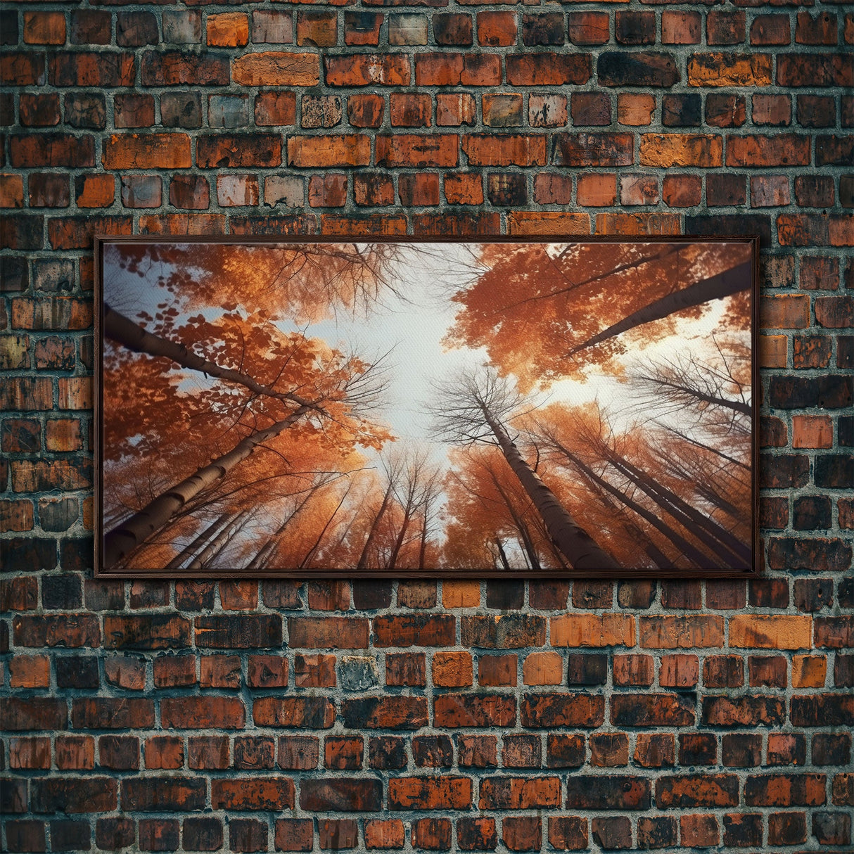 Trees Wall Art, Autumn Art Print, Forest Wall Art, Panoramic Art, Wall Art, Canvas Art, Landscape Art, Boys Bedroom Decor, Dorm Room Art