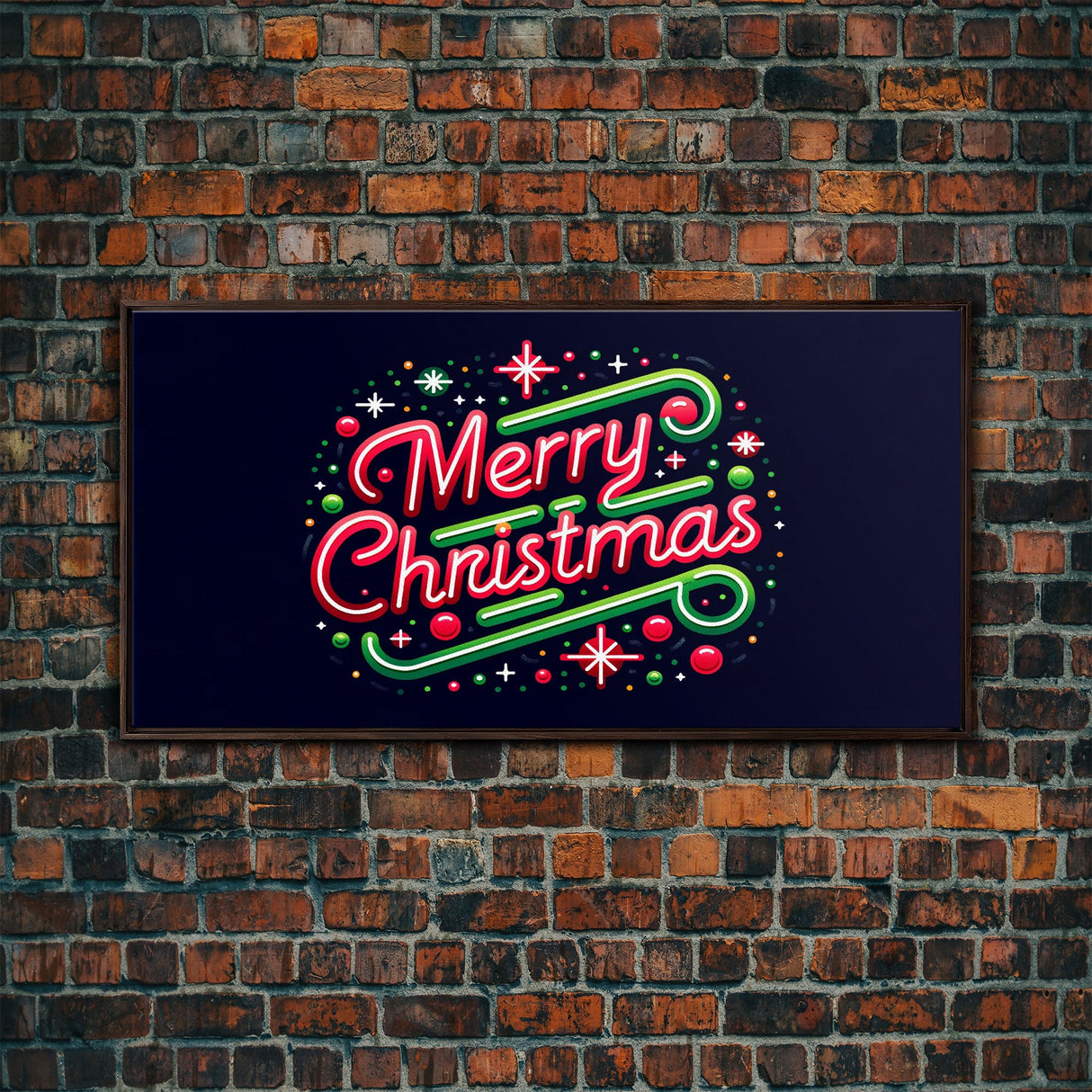 Merry Christmas Sign - Christmas Decor - Framed Canvas Print Sign - Canvas Sign - Xmas Decor -  Holiday Decor