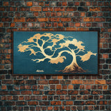 Japanese Bonsai Tree Abstract Art, ready to hang canvas print, cool unique wall decor, framed wall art, Living Room Wall Decor