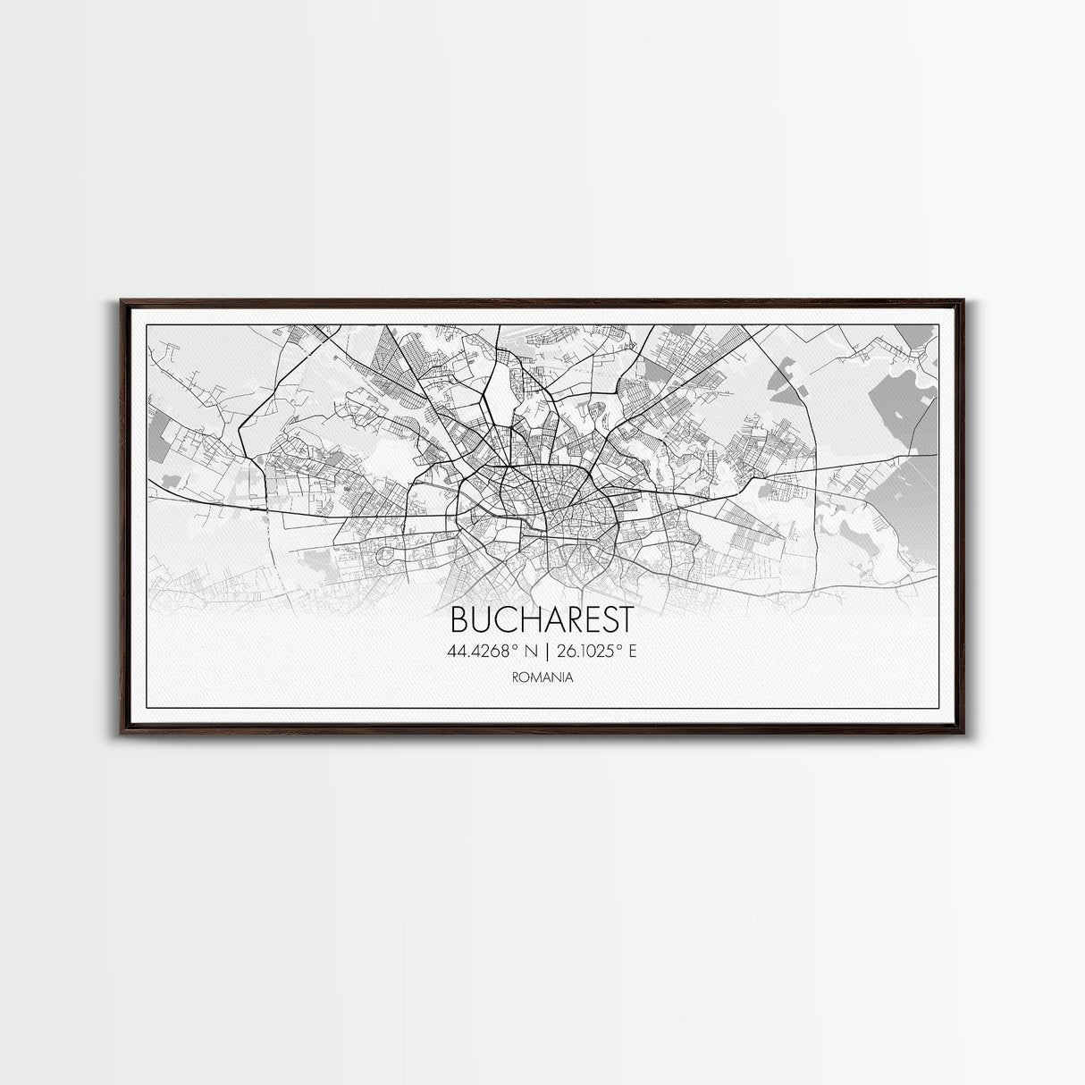 Bucharest Street Map, Romania Map, Map Print, Modern Art, Wall Art, Canvas Art, Trendy Room Décor, Thank You Gift, Wall Décor Bedroom