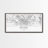 Bucharest Street Map, Romania Map, Map Print, Modern Art, Wall Art, Canvas Art, Trendy Room Décor, Thank You Gift, Wall Décor Bedroom