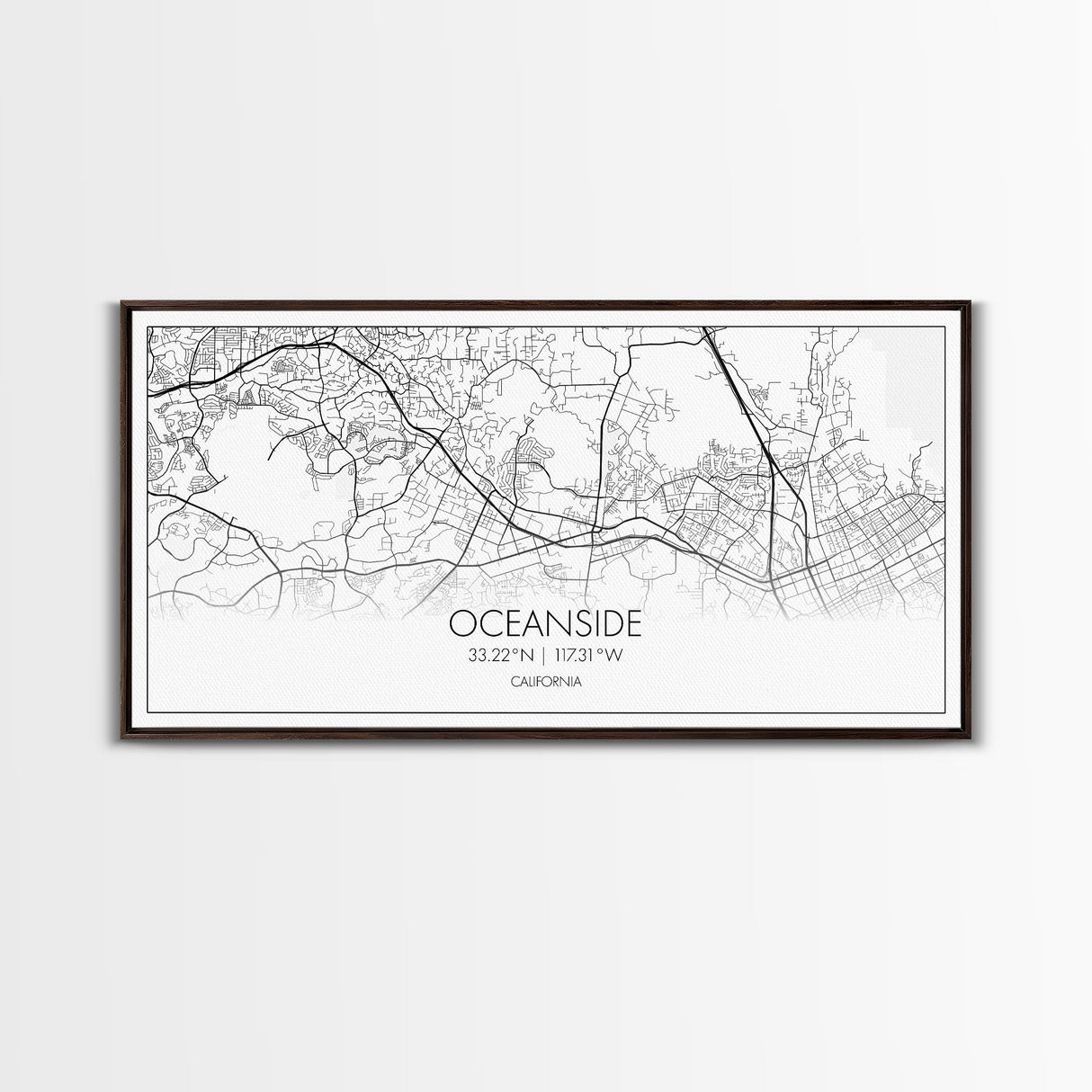 Oceanside City Map, California Art, Map Print, Minimalist Wall Art, Wall Art, Canvas Art, Beach House Wall Art, Landscape Wall Art, Prints