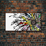 Abstract Flower Art - Exploding Flower - Rainbow Flower Painting / Canvas Print - Framed Wall Art - Unique Minimalist / Expressionist Art