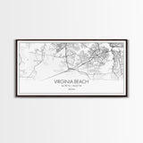 Virginia Beach City Map, Virginia Art, Map Print, Modern Wall Art, Wall Art, Canvas Art, Dorm Room Art, Family Home Décor, Birthday Gift