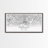 Washington City Map, District Of Columbia Art, Map Print, Modern Wall Art, Wall Art, Canvas Art, Home Décor Prints, Indie Room Décor