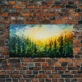 Forest Wall Art, Abstract Wall Art, Forest Painting, Wall Art, Canvas Print, Wall Hanging, Landscape Art, Home Office Art, Southern Decor