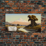 Mount Hayes, Mountains of Alaska, Travel Poster Wall Art, Framed Canvas Print, American Mountains, Mountain Landscape Painting