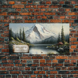 Sultan Mountain, Travel Poster Wall Art, Framed Canvas Print, American Mountains, Mountain Landscape Painting, Mountains of Colorado