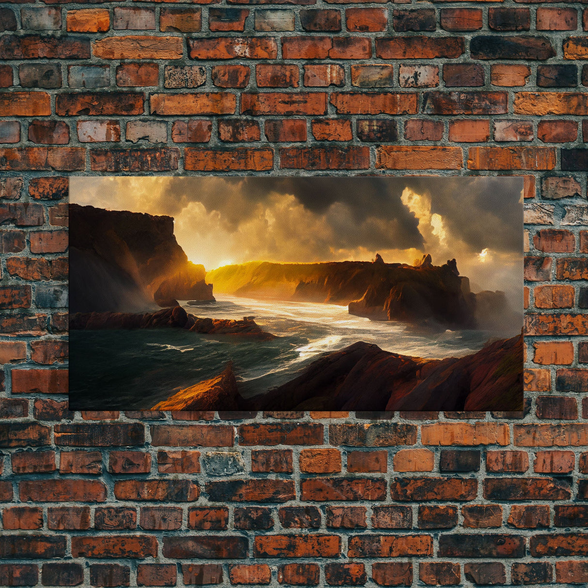 Cliffs and the sea, canvas print, ocean wall art