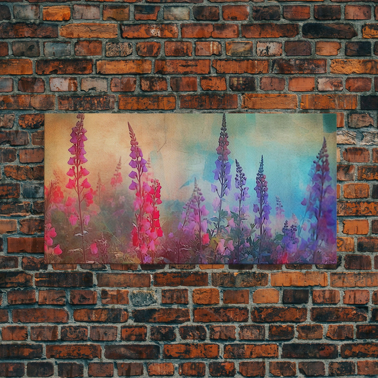 Snap Dragons Wall Art, Spring Flowers Wall Decor, Floral Wall Art, Nature, Panoramic Wall Decor, Canvas Print, Wall Art, Framed Canvas Art