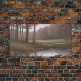 Pond Wall Art, Landscape Wall Decor, Trees Wall Art, Nature Wall Decor, Panoramic Wall Decor, Canvas Print, Wall Art, Framed Canvas Art