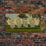 Oil Painting Laundry Wall Art, Laundry Décor, Laundry Room Art, Panoramic Wall Decor, Canvas Print, Wall Art, Framed Canvas Art