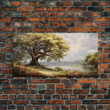 Lake Wall Art, Tree Art, Nature Landscape Wall Art, Panoramic Art, Wall Art, Canvas Art, Landscape Art, Real Estate Gift, Above Bed Art