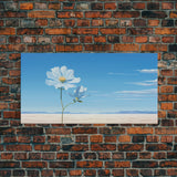 Desert Art, Wildflowers Wall Art, Botanical Painting, Panoramic Art, Wall Art, Canvas Art, Landscape Art, Horizontal Print, Thank You Gift