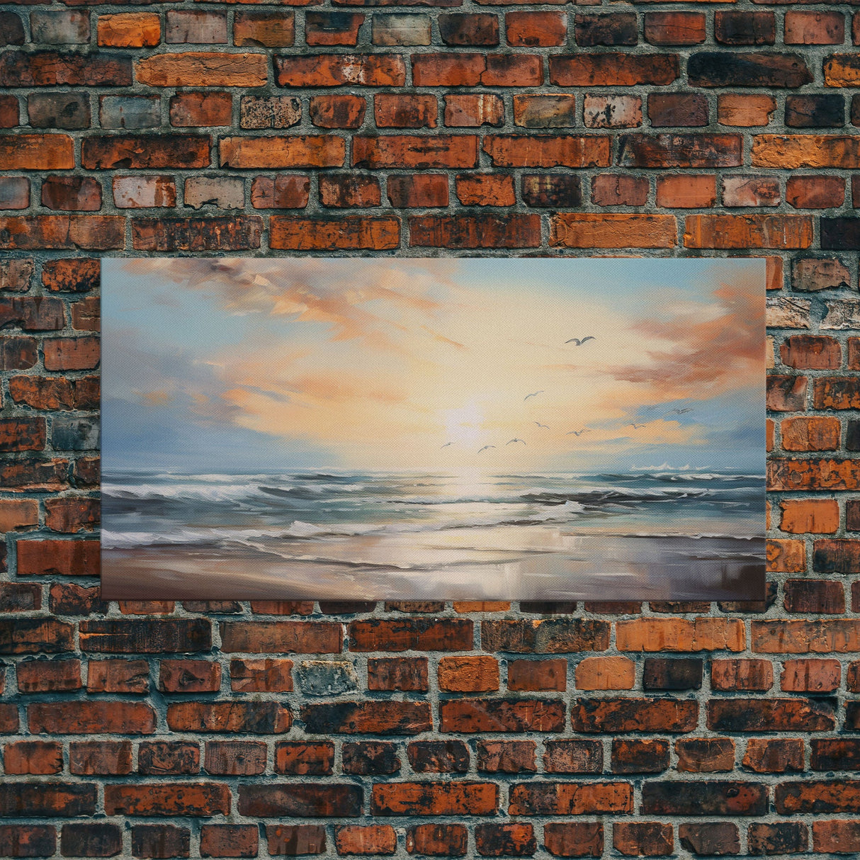 Ocean Art, Beach Wall Art, Summer Wall Art, Seascape Wall Art, Ocean Sunset Art, Panoramic Art, Wall Art, Canvas Art, Landscape Art Print