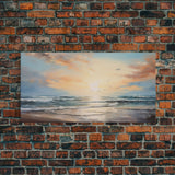 Ocean Art, Beach Wall Art, Summer Wall Art, Seascape Wall Art, Ocean Sunset Art, Panoramic Art, Wall Art, Canvas Art, Landscape Art Print