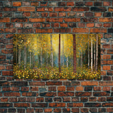 Forest Wall Art, Summer Art, Trees Wall Print, Panoramic Art, Wall Art, Canvas Art, Landscape Art, Gift For Coworker, Country Wall Art