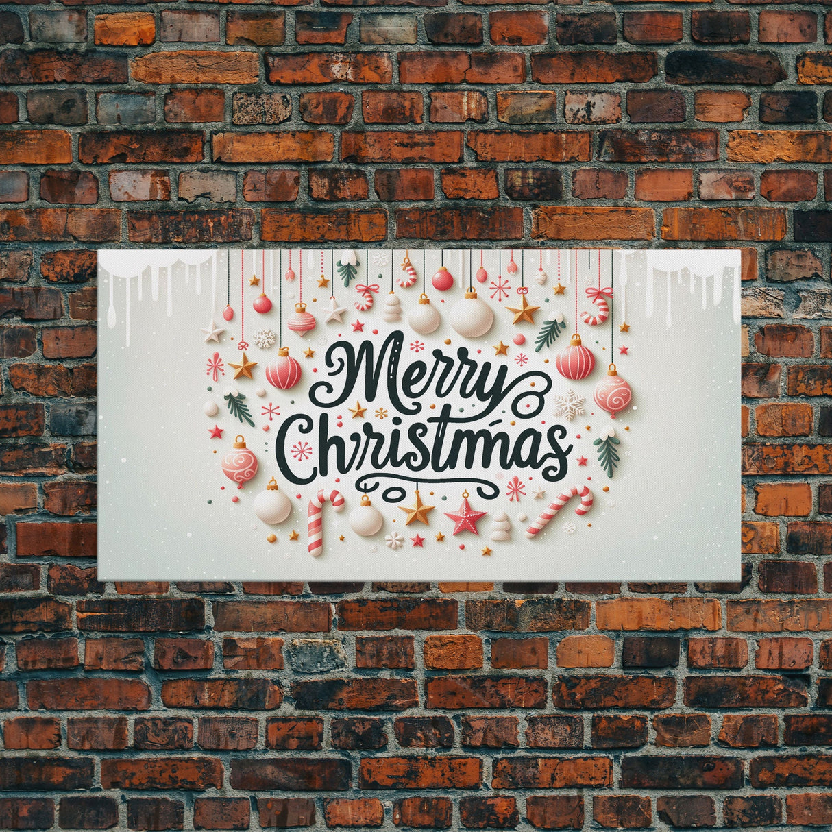 Merry Christmas Sign - Christmas Decor - Framed Canvas Print Sign - Canvas Sign - Xmas Decor -  Holiday Decor