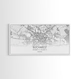 Bucharest Street Map, Romania Map, Map Print, Modern Art, Wall Art, Canvas Art, Trendy Room Décor, Thank You Gift, Wall Décor Bedroom