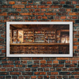 Tavern Wall Art, Western Wall Art, Prohibition Wall Art, Canvas Print, Wall Hanging, Panoramic Art, Western Wall Decor, Game Room Art