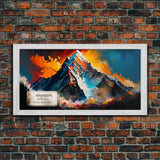 Annapurna II, Wall Art, Original Mountain Painting Print, Travel Poster, Mountain Landscape Wall Decor, Abstract Mountain Art