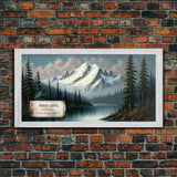 Mount Jarvis, Mountains of Alaska, Travel Poster Wall Art, Framed Canvas Print, American Mountains, Mountain Landscape Painting