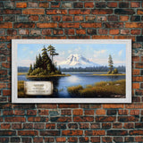 Mount Sanford, Mountains of Alaska, Travel Poster Wall Art, Framed Canvas Print, American Mountains, Mountain Landscape Painting