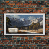 Mount Silverheels, Rocky Mountains, Travel Poster Wall Art, Framed Canvas Print, American Mountains, Mountain Landscape Painting