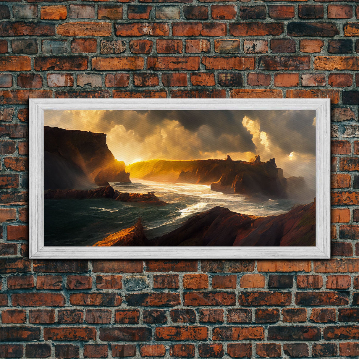 Cliffs and the sea, canvas print, ocean wall art