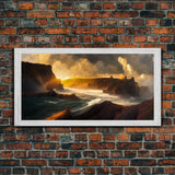 Cliffs and the sea, canvas print, ocean wall art