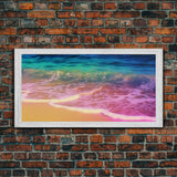 Beach Wall Art, Seashore Wall Decor, Seascape Wall Art, Waves Wall Decor, Panoramic Wall Decor, Canvas Print, Wall Art, Framed Canvas Art